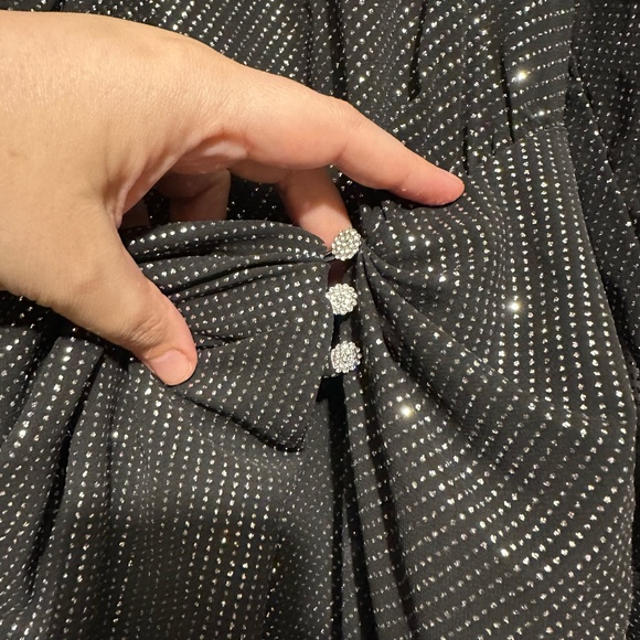 Zara Sheer Glittery Midi Dress - size L - Picture 6 of 8